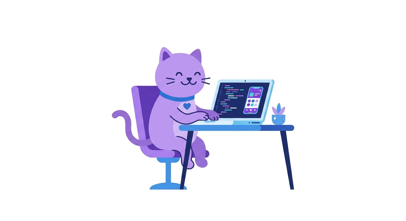 Illustration of BuildAvelo, the AI app builder with built-in backend