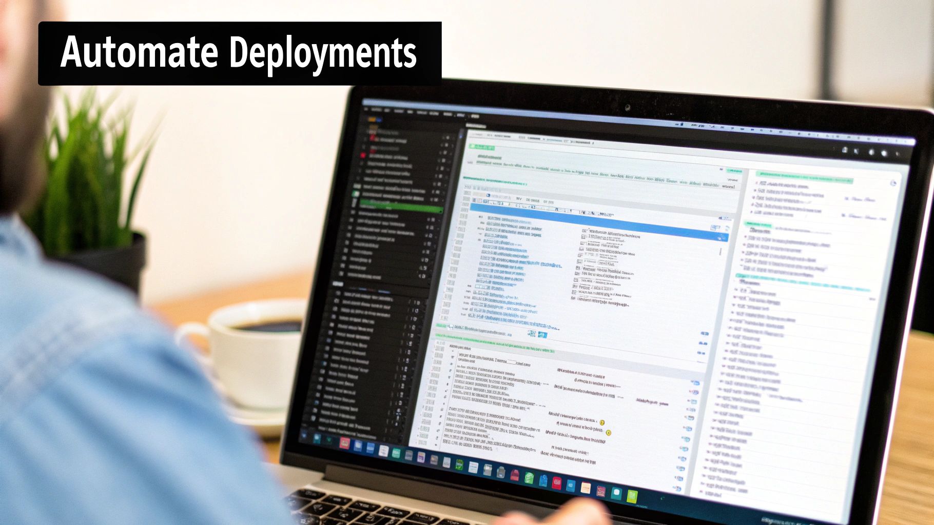 CI/CD pipeline automating React Native OTA update deployments through Git branch triggers