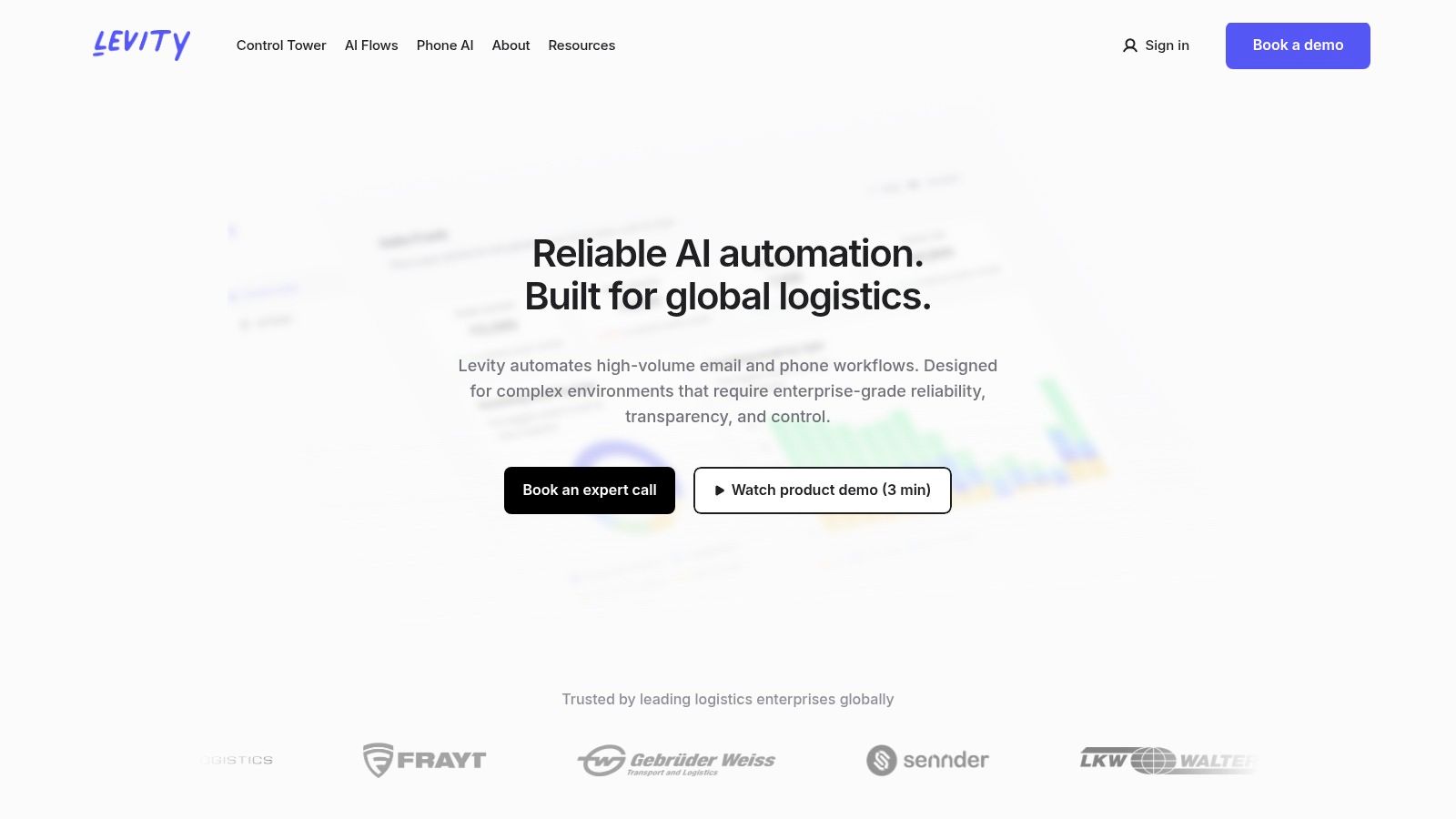 Levity no-code AI automation platform showing email classification workflow builder