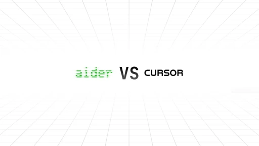Aider vs Cursor IDE logos representing a comparison between two AI-powered coding tools.