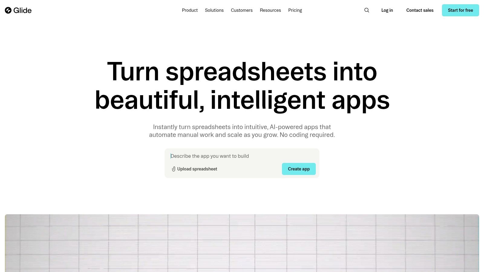 Glide data-driven free app maker interface