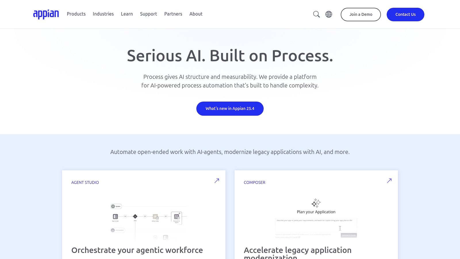 Appian process automation and low-code platform for enterprise workflow apps