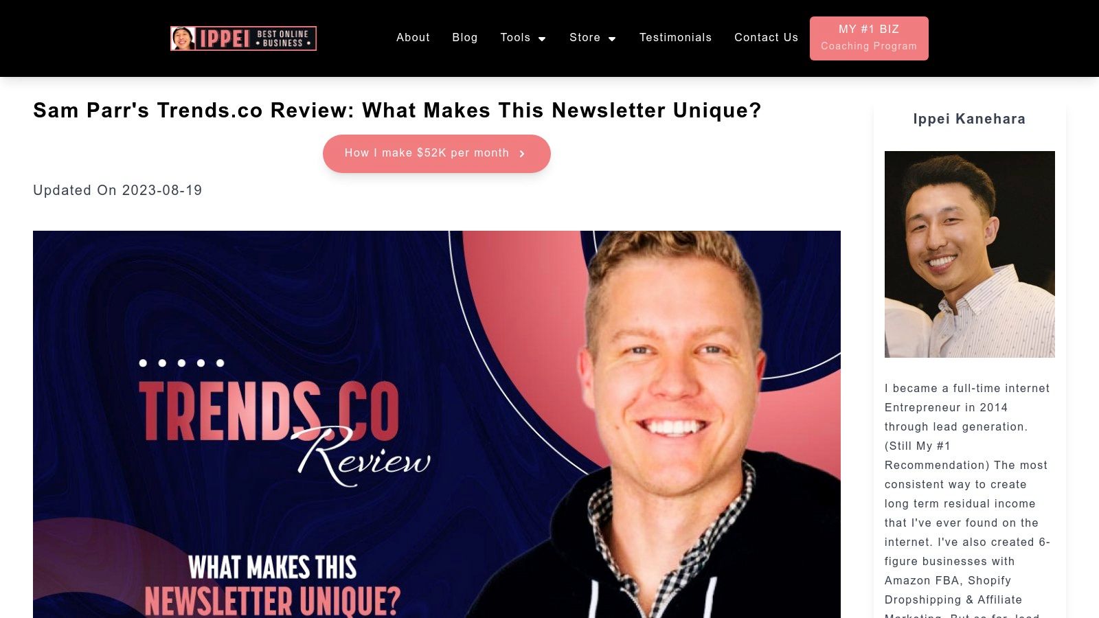 Trends by The Hustle showing curated market research reports on new business opportunities