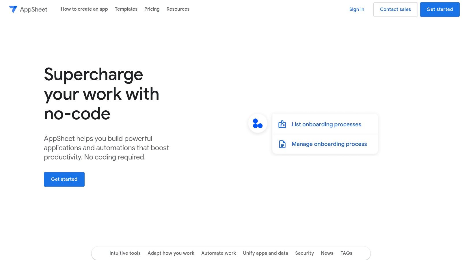 Google AppSheet building a business app from a Google Sheets data source