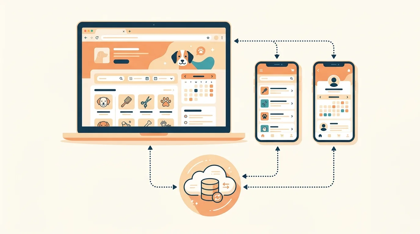 One BuildAvelo project turned into a website and iOS and Android apps sharing one backend