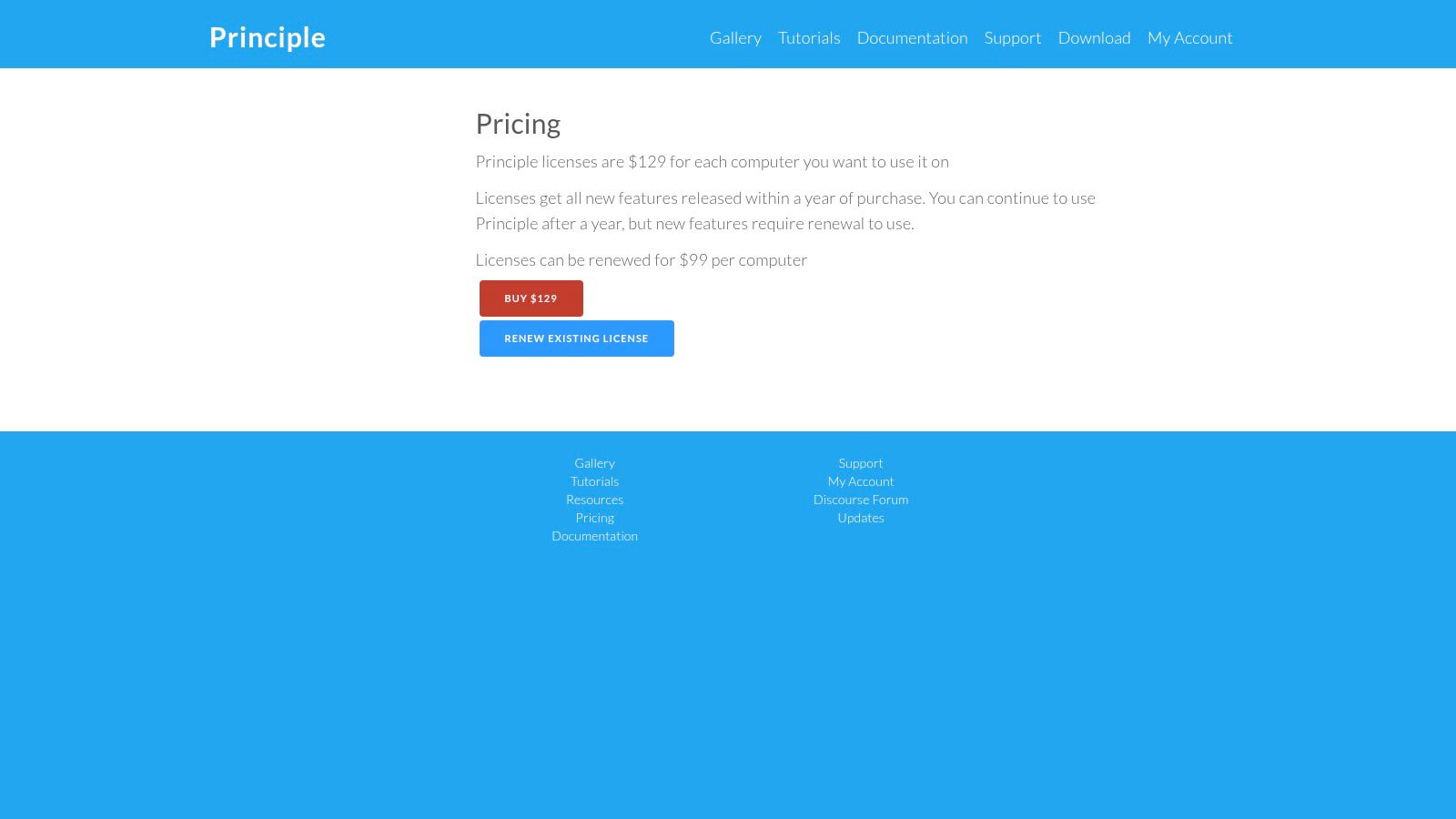 Principle for Mac one-time purchase pricing