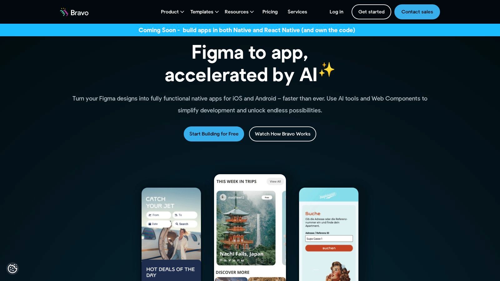 Bravo Studio Figma-to-app workflow